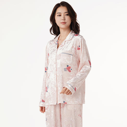 都市丽人睡衣套装好睡好眠丝绒家居服LH11I9 商品图1