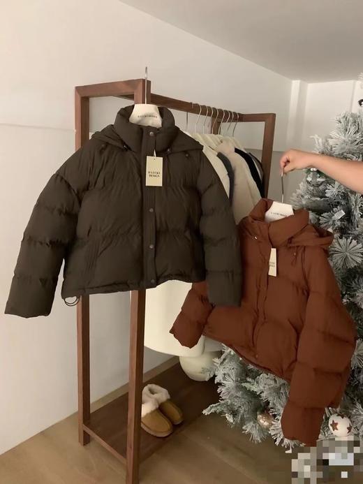 【YW】无忧购韩版连帽短款面包服小个子休闲百搭羽绒服外套24140# 商品图3