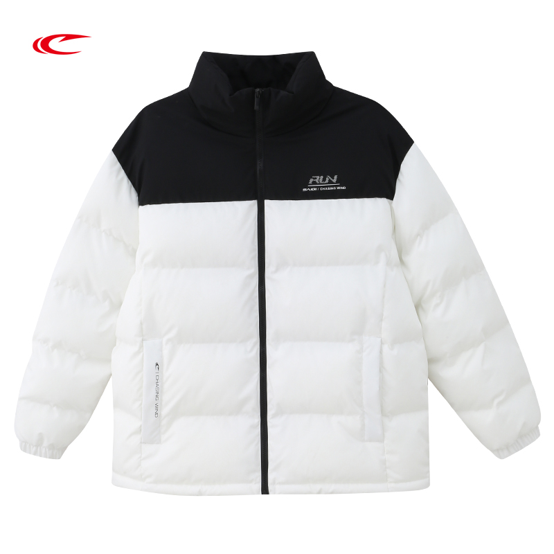 【拼接品牌logo保暖立领】赛琪男士保暖厚棉衣244809