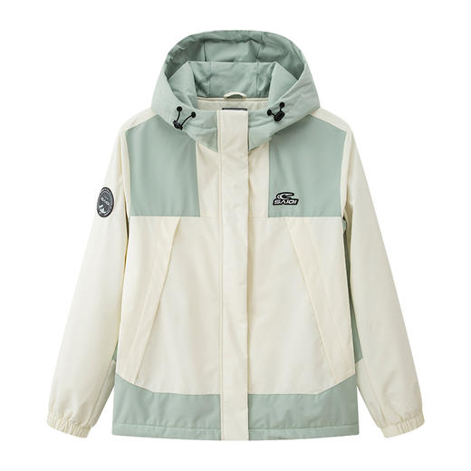 【拼接可脱节帽子】赛琪女士冬季拼接厚风衣224510 商品图2