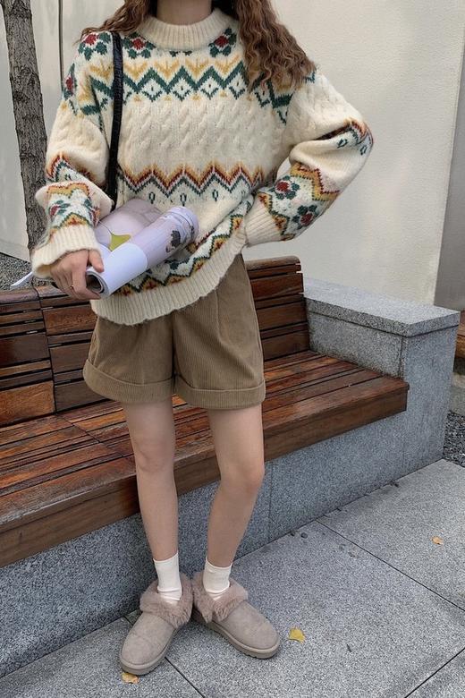 LNNNS 米色几何图案针织上衣 15244 商品图3