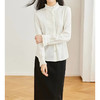 Y4D11B2127 法式木耳领压褶羊毛衬衣RJ005 商品缩略图1