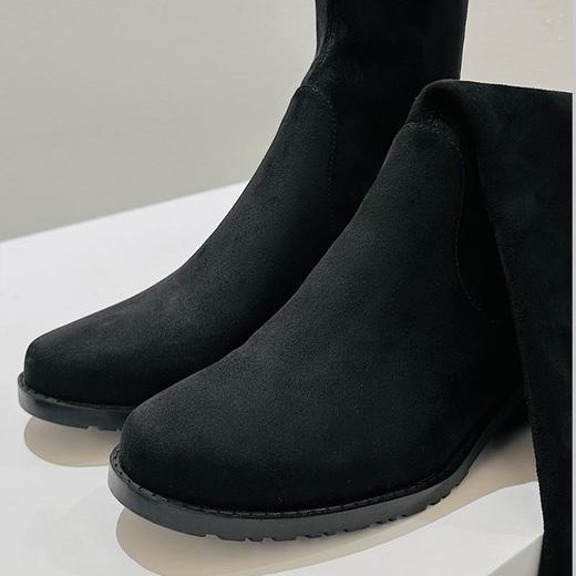 【顺丰包邮】41842 洛诗琳明星同款弹力绒面粗跟过膝长靴女03601 商品图4