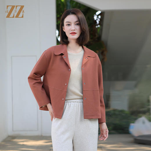 佐尔美冬季新款 气质经典100%绵羊毛呢大衣外套女E34ZD33 商品图0