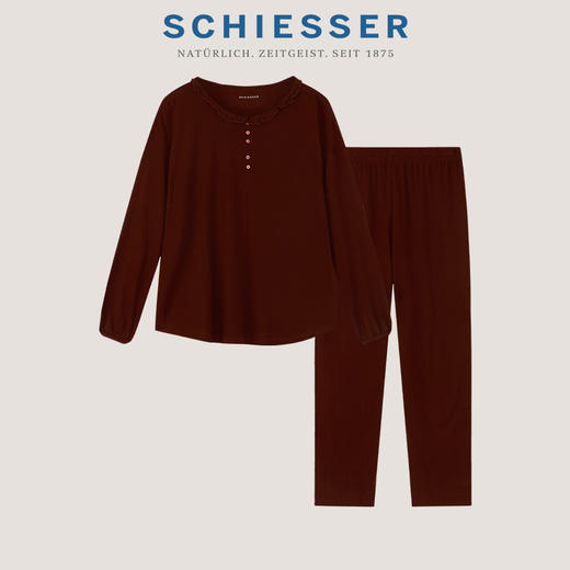 【超软超柔莫加暖】SCHIESSER德国舒雅女士莫代尔+保暖面料家居套装31/23943H 商品图9