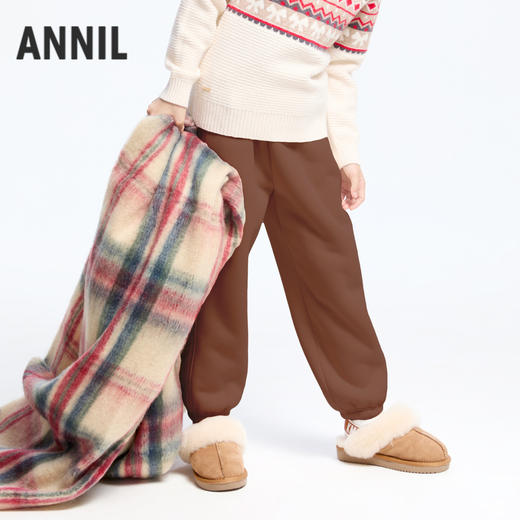 【实体店同款】女童复合绒暖夹裤厚裤子冬季新款安奈儿童装AG446825 商品图1