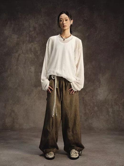 共和GongheRepub/GH24025/卷草纹亚麻束脚萝卜裤 商品图3