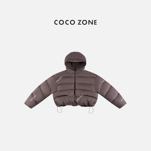 COCO ZONE 冬季90白鹅绒气质连帽长袖羽绒服CC2D2919 商品图0