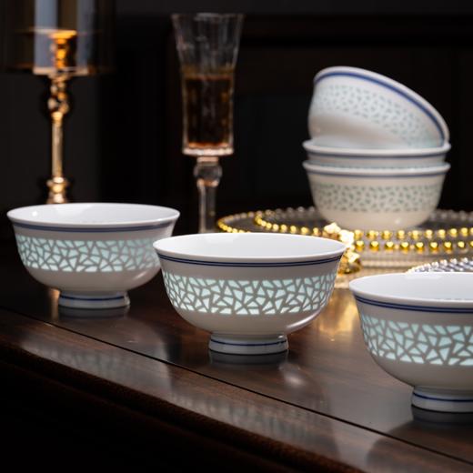 人气餐具 | 富玉陶瓷 青花玲珑晴日饭碗 商品图3