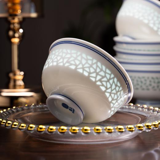 人气餐具 | 富玉陶瓷 青花玲珑晴日饭碗 商品图4