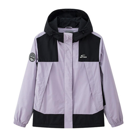 【拼接可脱节帽子】赛琪女士冬季拼接厚风衣224510 商品图1