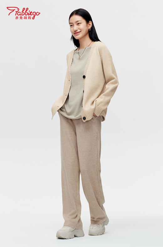 赤兔嗨购针织开衫女秋季宽松慵懒风休闲高级感春秋外搭毛衣外套上衣冬 商品图3