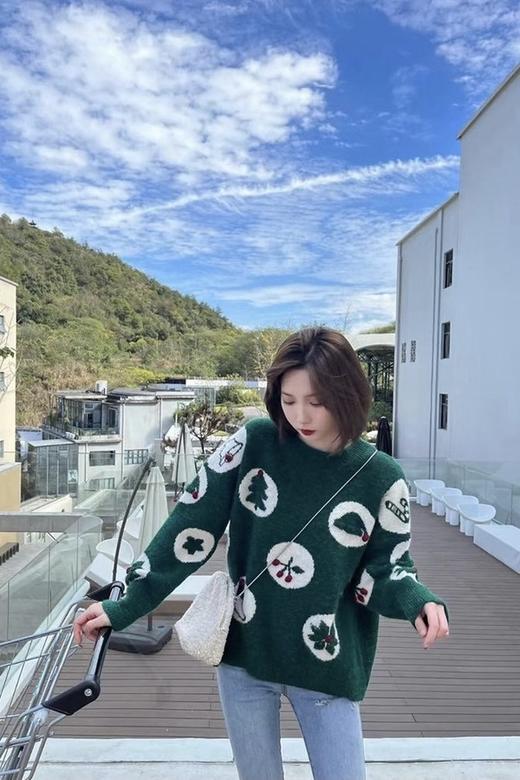 Stay2Weeks 绿色圣诞主题针织上衣 15273 商品图2