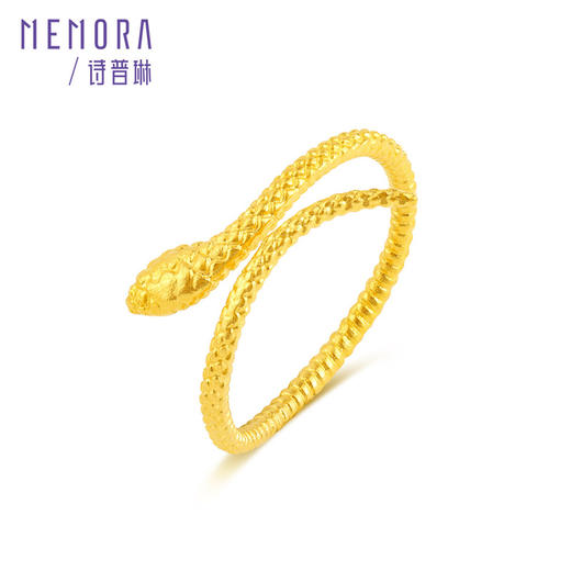 足金灵蛇戒指 灵蛇献瑞系列黄金生肖蛇活口戒指女士礼物【按克计价黄金2】MEMORA诗普琳GRE05701 商品图10