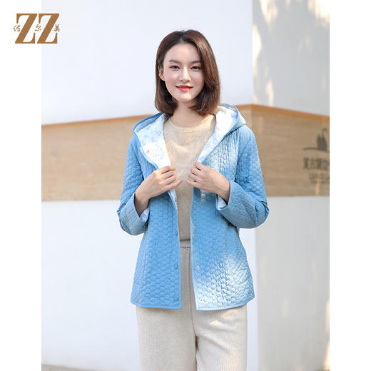 佐尔美冬季新款 通勤经典蜂窝格棉服女E34MM10 商品图1