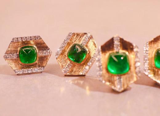 1.5ct糖塔祖母绿耳钉 商品图0