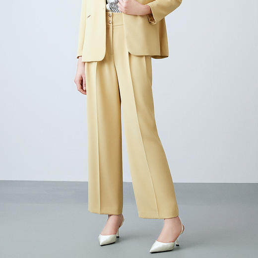 EITIE爱特爱春季新款高腰宽松阔腿裤子休闲裤7705405 商品图1