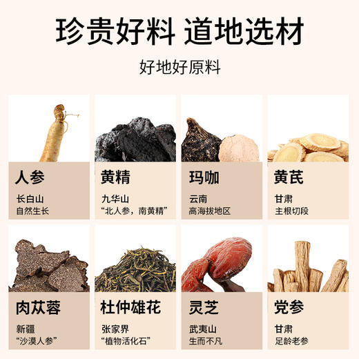 谷研观人参十宝膏黄精玛咖肉苁蓉杜仲雄花男士养生传统滋补熬夜 商品图3