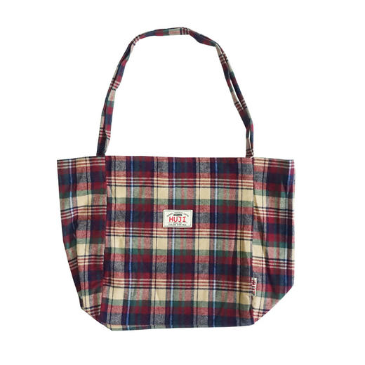 HUJI祤集Omni单肩包插画磨毛经典格纹 商品图1