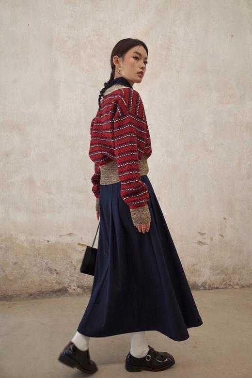 ANSUABEL 时髦洋气条纹针织上衣 19491 商品图5