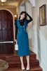 Le Malene 海军蓝U型领背心连衣裙 19537 商品缩略图2