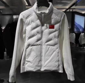 安踏冠军全天候系列2024女轻薄羽绒拼接袖加厚上衣外套 162440620