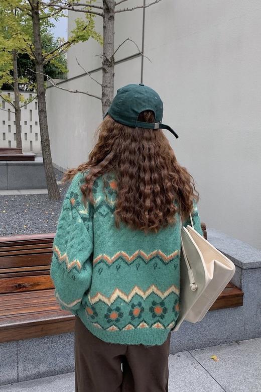 LNNNS 蓝绿几何套头毛衣 15234 商品图2