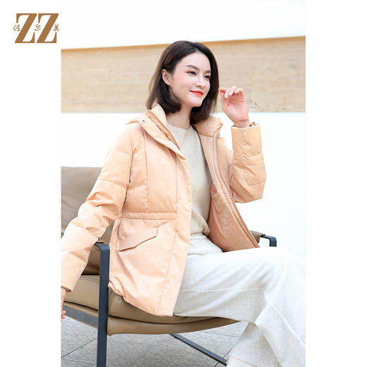 佐尔美冬季新款 气质百搭连帽保暖羽绒服E34YY01 商品图3