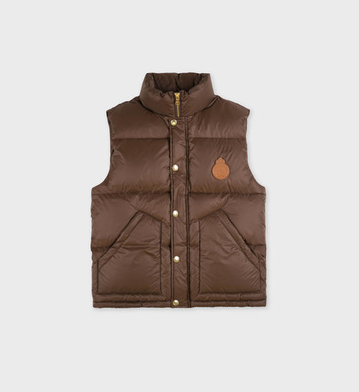 Sporty & Rich - Crown Puffer Vest - Chocolate - 女装 - 背心 - 巧克力色 商品图0