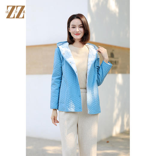 佐尔美冬季新款 通勤经典蜂窝格棉服女E34MM10 商品图3