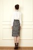 Le Malene 复古高腰中长款格纹半裙 19575 商品缩略图6