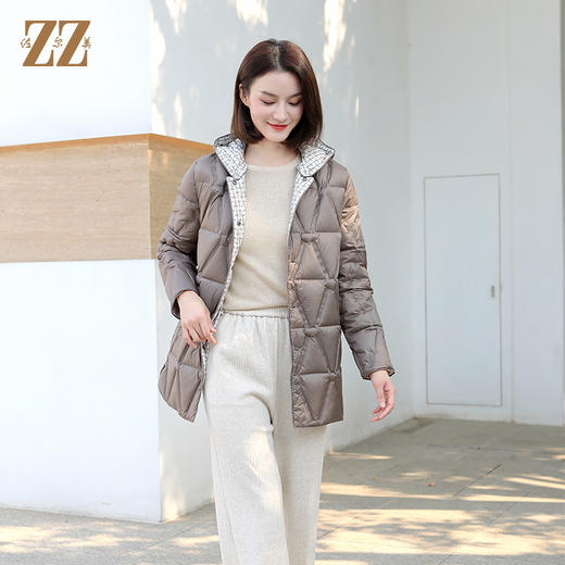 佐尔美冬季新款 中长款90绒减龄高级感羽绒服女E34YY42 商品图3