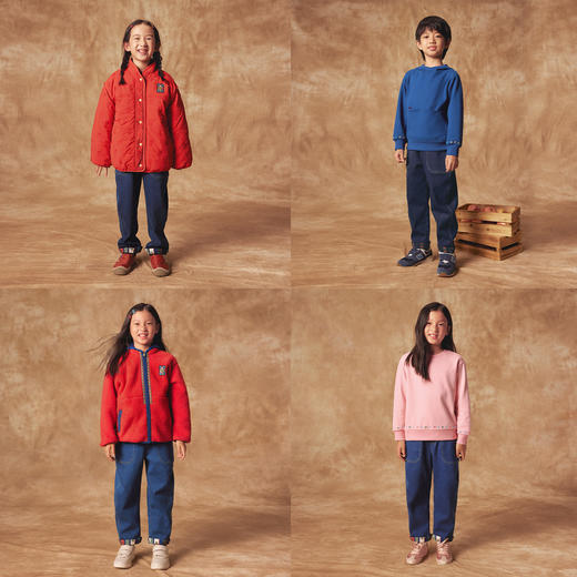 allblu幼岚 儿童拉绒牛仔裤 商品图2