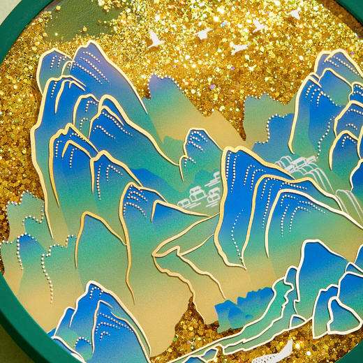 【故宫杯垫】千里江山图流沙杯垫隔热垫茶托博物馆文创礼物伴手礼 商品图3