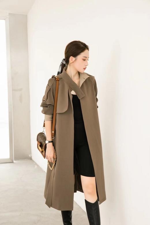 Le Malene 立领廓形收腰风衣 15253 商品图8