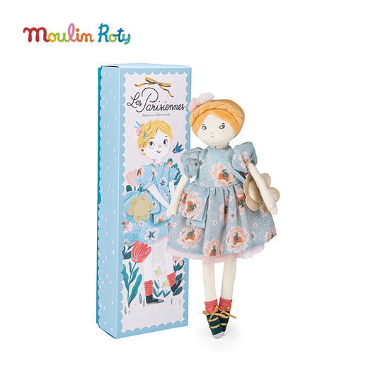 Moulin Roty 康斯坦斯女士玩偶礼盒装 法式玩偶 适合年龄1岁+ 巴黎女孩系列 642509 商品图7