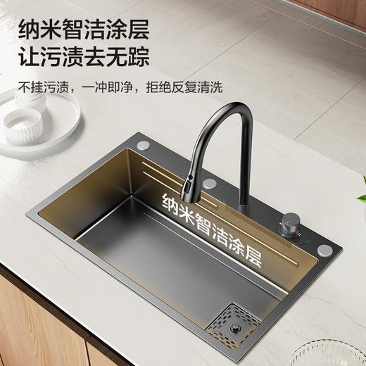 四季沐歌（MICOE）纳米手工水槽单槽加厚304不锈钢多功能水池洗菜盆水槽 万家 M-B1020(68)M（升级） 商品图5