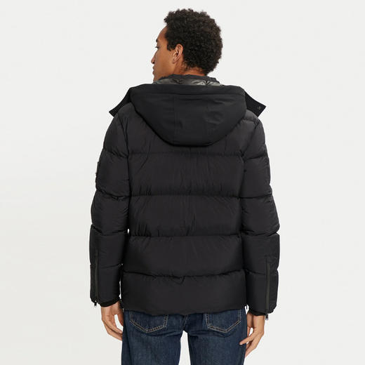 MOOSE KNUCKLES 男士金属驼鹿指节徽标绗缝可拆卸风帽羽绒服 黑色 M34MJ196 292 商品图1