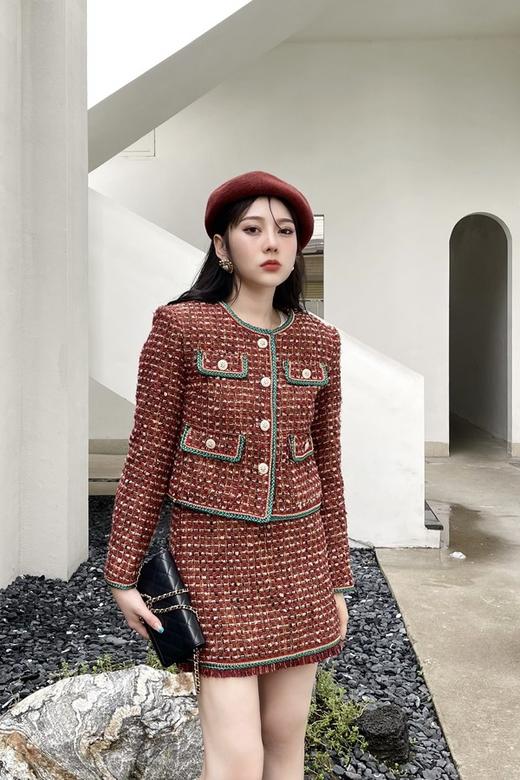 amadella 红色小香风格纹套装 15263 商品图1