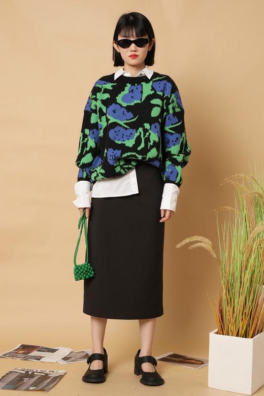 ANSUABEL 套头时尚针织上衣 15211 商品图0