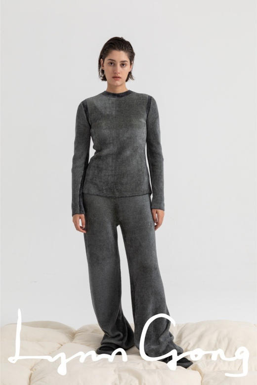 间色针织休闲裤 商品图0