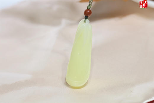 和田玉黄玉竹节吊坠   配精美挂绳 商品图3