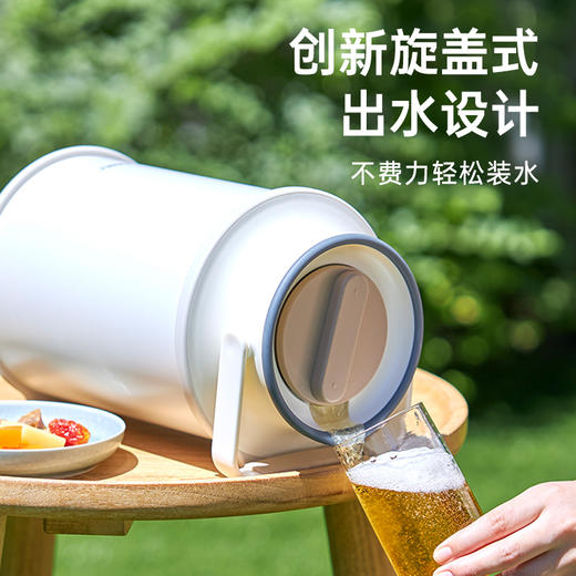 mosh进口保温壶DMWJ大容量不锈钢保冷水壶可装气泡水3.2L 商品图1