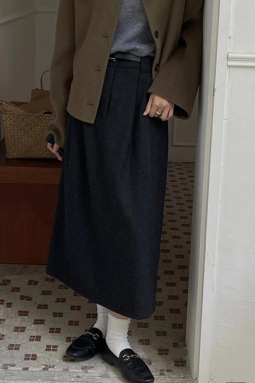 Le Malene 黑灰色H型韩版半裙（无腰带） 15085 商品图0