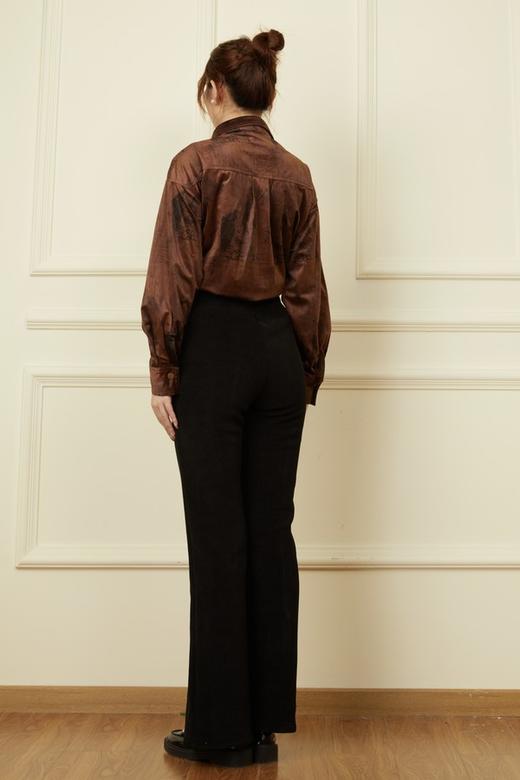 LNNNS 灯芯绒微喇加绒高腰裤 19518 商品图4