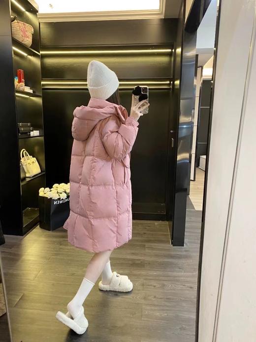 【YW】无忧购韩版宽松百搭连帽过膝长款大口袋羽绒服24023# 商品图9