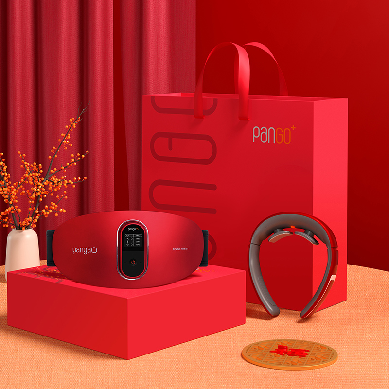 攀高智能腰腹部按摩仪+颈椎按摩仪PG-2645RL+P7(礼盒套装）