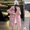 【YW】无忧购韩版宽松百搭连帽过膝长款大口袋羽绒服24023# 商品缩略图7