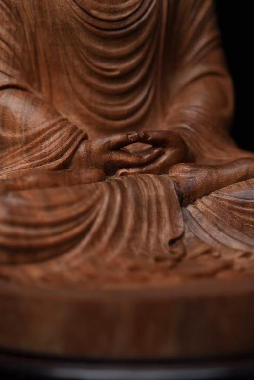 本师传法像°老山檀香摆件（不含底座） 商品图7