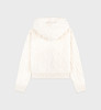 Sporty & Rich - SRC Cable-knit Wool Cashmere Zip hoodie - Cream/Navy - 女装 - 针织衫 - 奶油/海军蓝 商品缩略图1